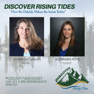DIscover Rising Tides guest Alexandra Koys talks with host Jeanne Gallagher