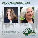 Discover Rising Tides host Jeanne Gallagher inteview Chef Mary Lummerding about Cooking and the outdoors