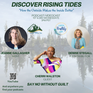 Discover Rising Tides host Jeanne Gallagher How to Say No without Guilt coach Cherrie Walston and Living Healthy List CUrator Denise Stegall